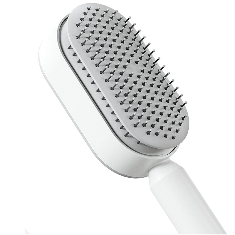 Cepillo de pelo antiestático autolimpiante